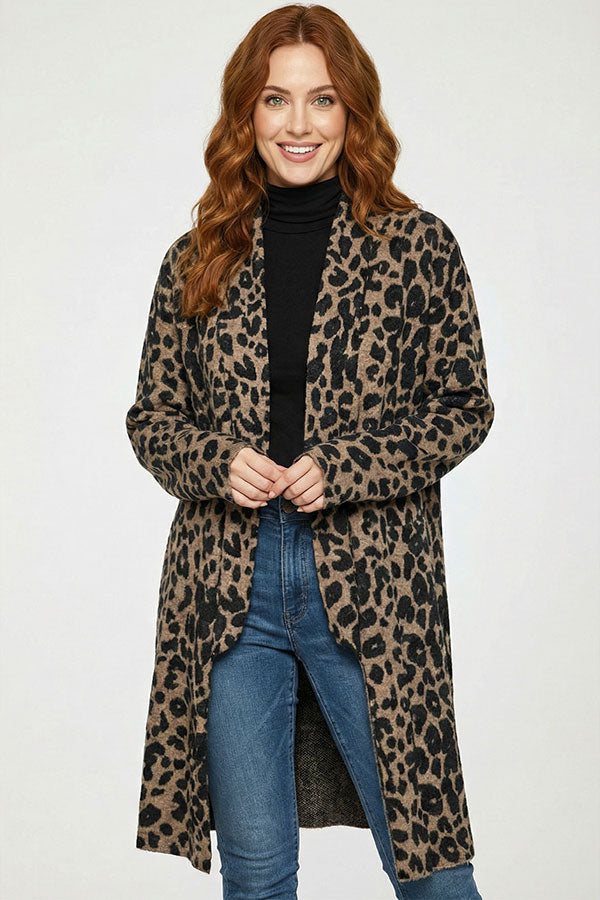 Long Leopard Cardigan - Dapper Bear Clothiers
