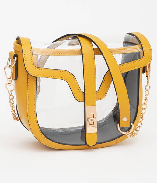 Clear Transparent Dapper Saddle Bag