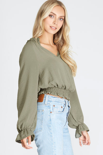 Harper Smocked Popover Top