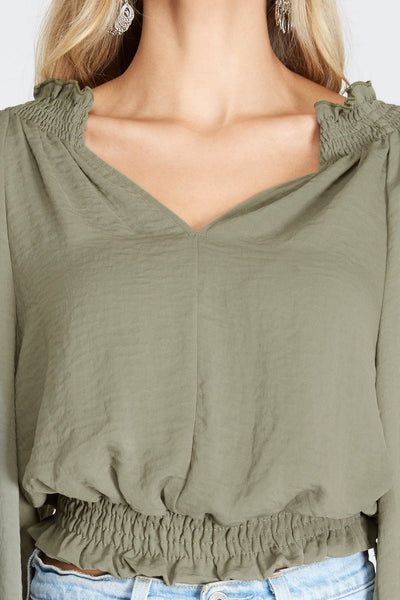 Harper Smocked Popover Top
