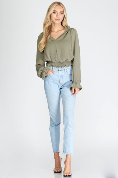 Harper Smocked Popover Top