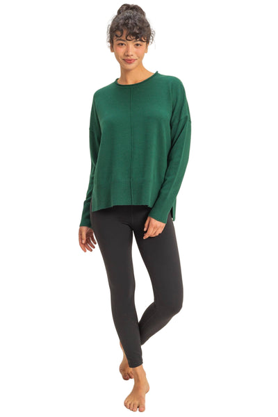Round Roll Neck Drop Shoulder Sweater