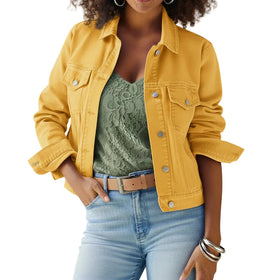 Golden wave denim jacket