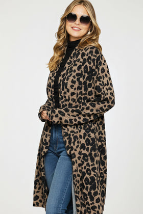 Long Leopard Cardigan