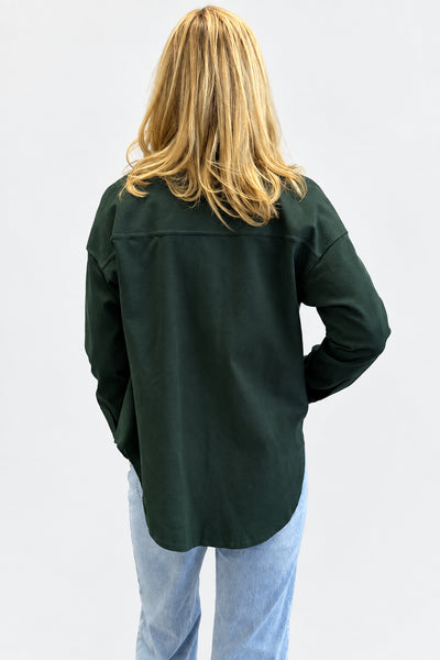 Solid Collared Button Down Shacket