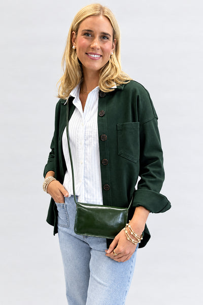 Solid Collared Button Down Shacket