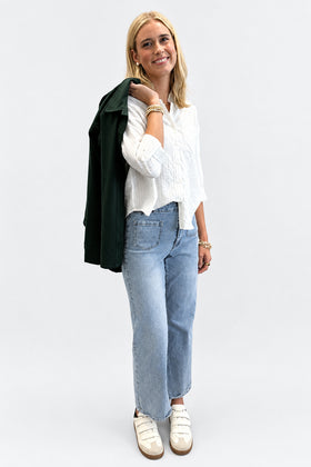 Pinstripe Button Down Shirt