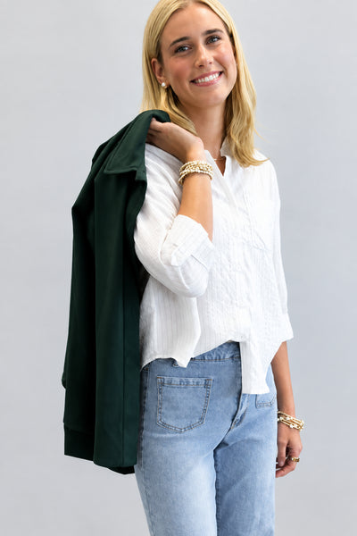 Solid Collared Button Down Shacket