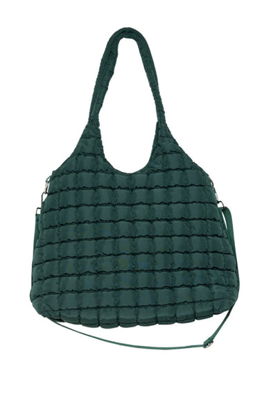 Forest Green Puffer Tote