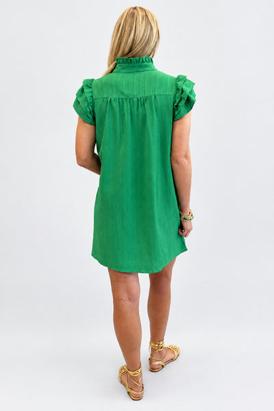 Lotus Sleeve Pullover Dress