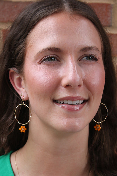 Golden Bloom Hoops