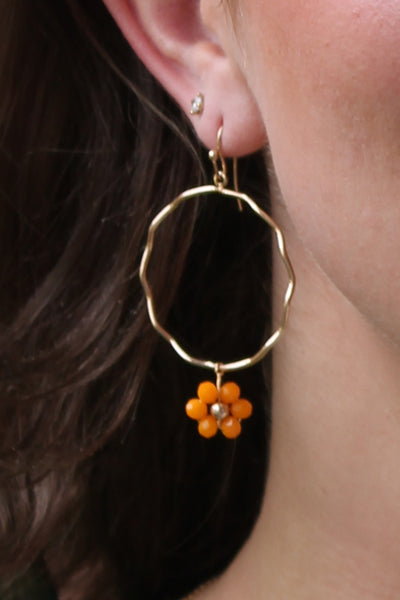 Golden Bloom Hoops