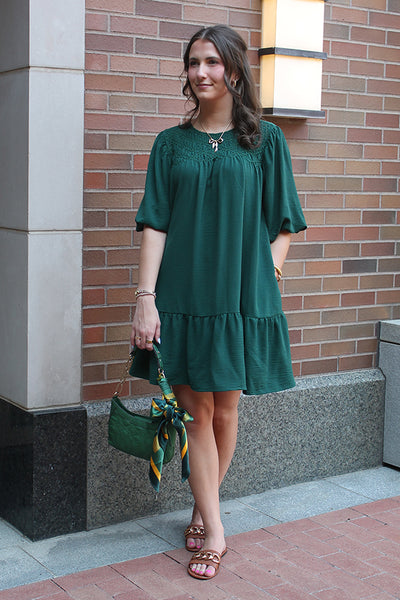 Rebecca Smocked Pocketed Dress