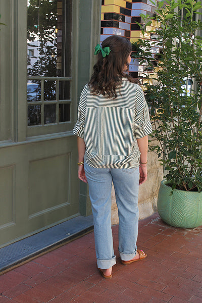 Sylvia Striped Flowing Top