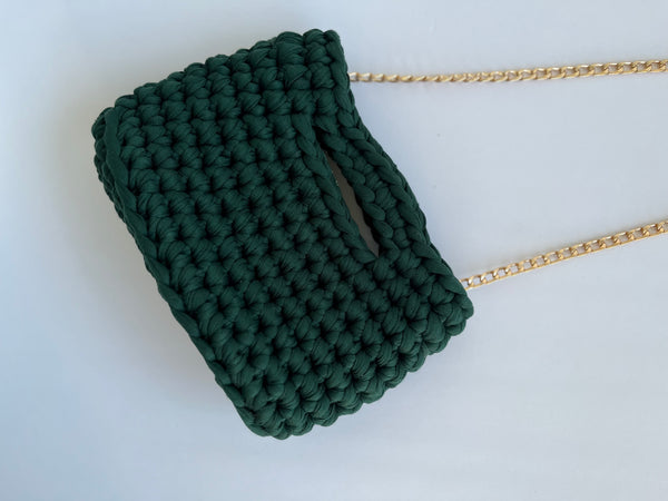 Crocheted Clutch with Baylor Plaid Lining X Gathered Goods