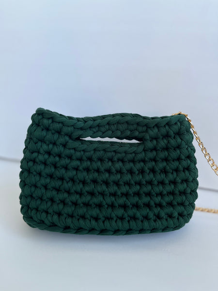 Crocheted Clutch with Baylor Plaid Lining X Gathered Goods
