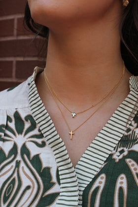 Double Cross Necklace