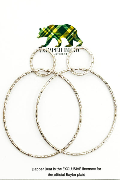 Silver Double Hoop Earrings