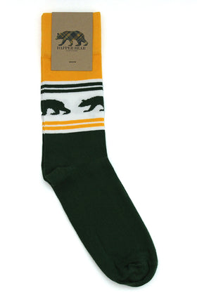 Golden Bear Striped Socks