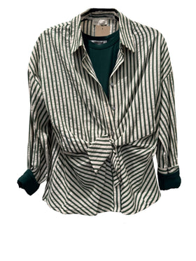 Chelsea Green Striped Tie Top