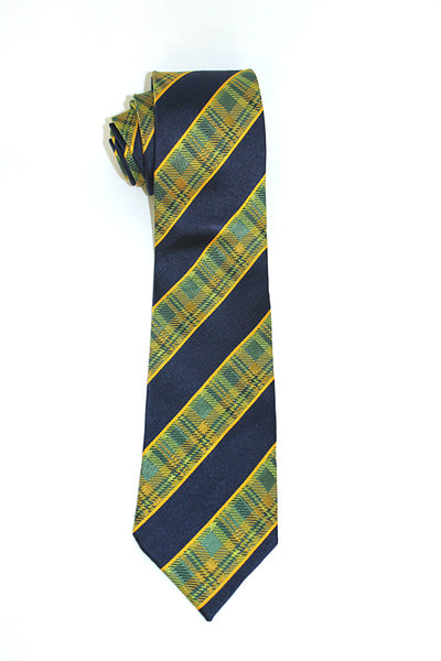 Navy Striped Baylor Plaid Tie