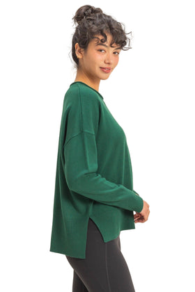 Round Roll Neck Drop Shoulder Sweater