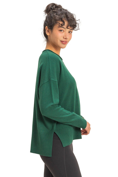 Round Roll Neck Drop Shoulder Sweater