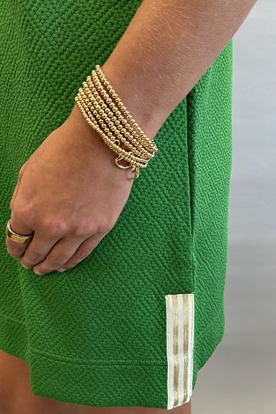 Green and Gold Gameday Polo Dress