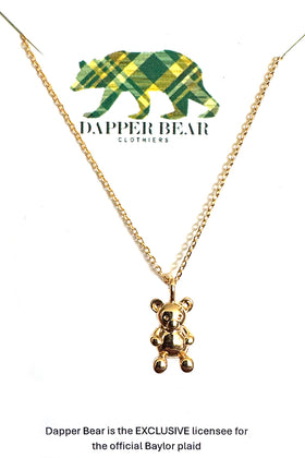 Gold Teddy Bear Necklace