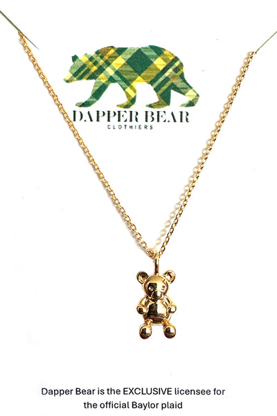 Gold Teddy Bear Necklace