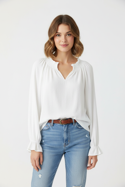 Harper Smocked Popover Top