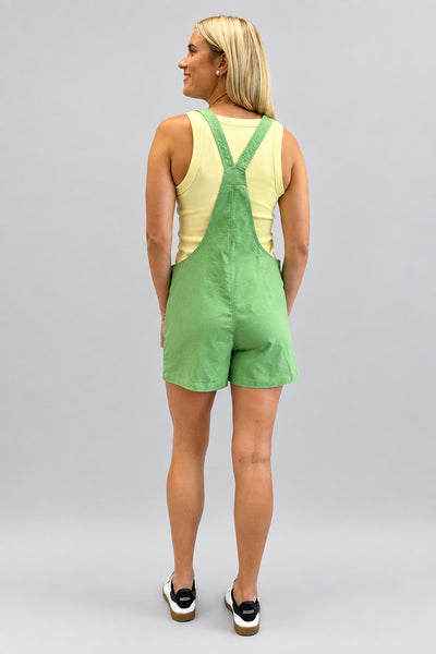 Apple Green Tie Strap Romper