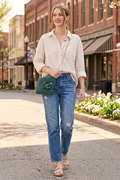 Pinstripe Button Down Shirt