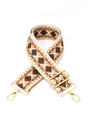 Black & Beige Guitar Strap