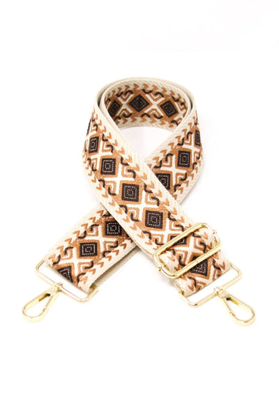 Black & Beige Guitar Strap