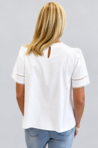 White Cotton Puff Sleeve blouse