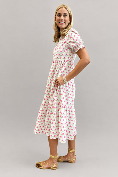 Rose Print Cotton Shirtdress