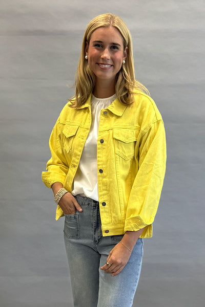 Golden wave denim jacket
