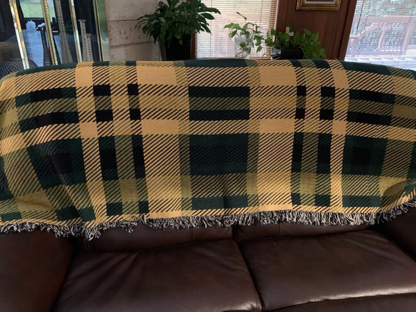 Baylor Plaid Cotton Throw