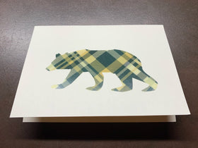 Plaid Bear Stationery